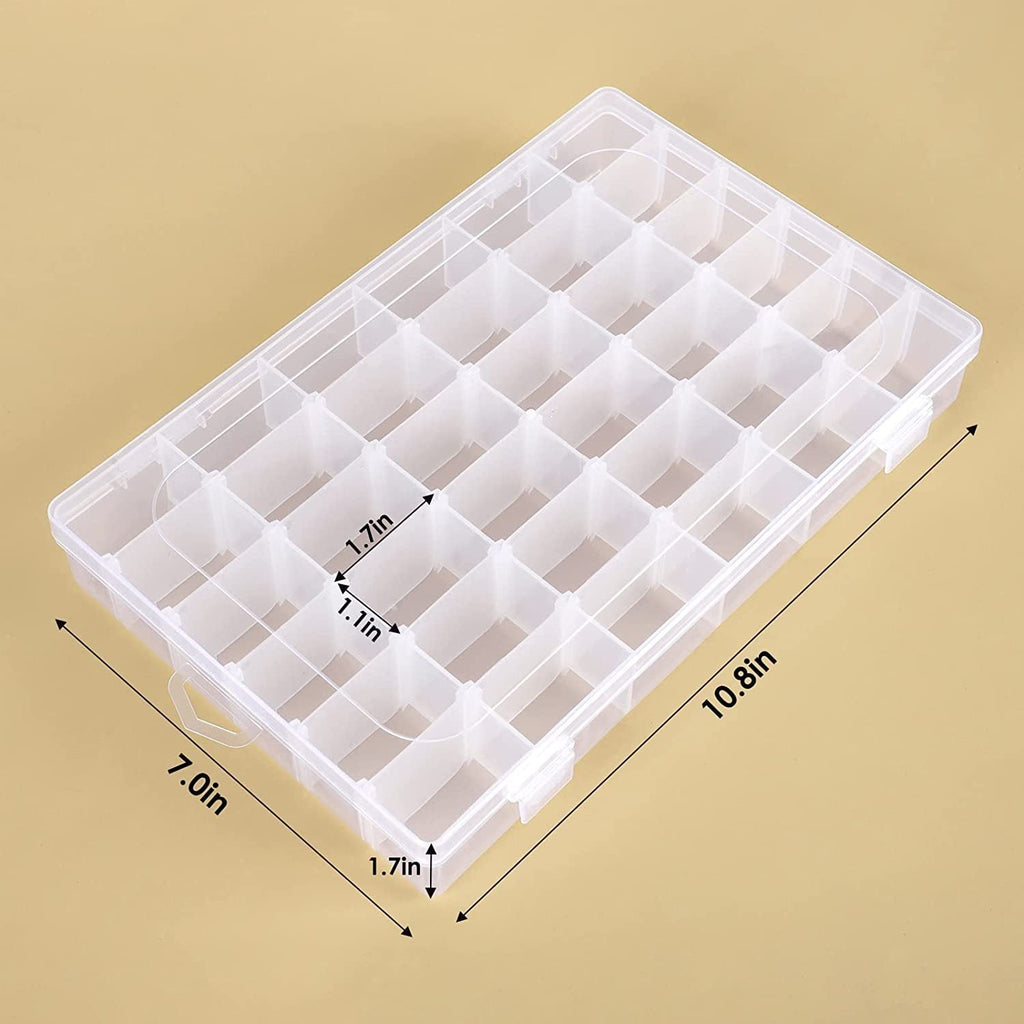 Cross-border 36 Grid Plastic Storage Box Craft Beads