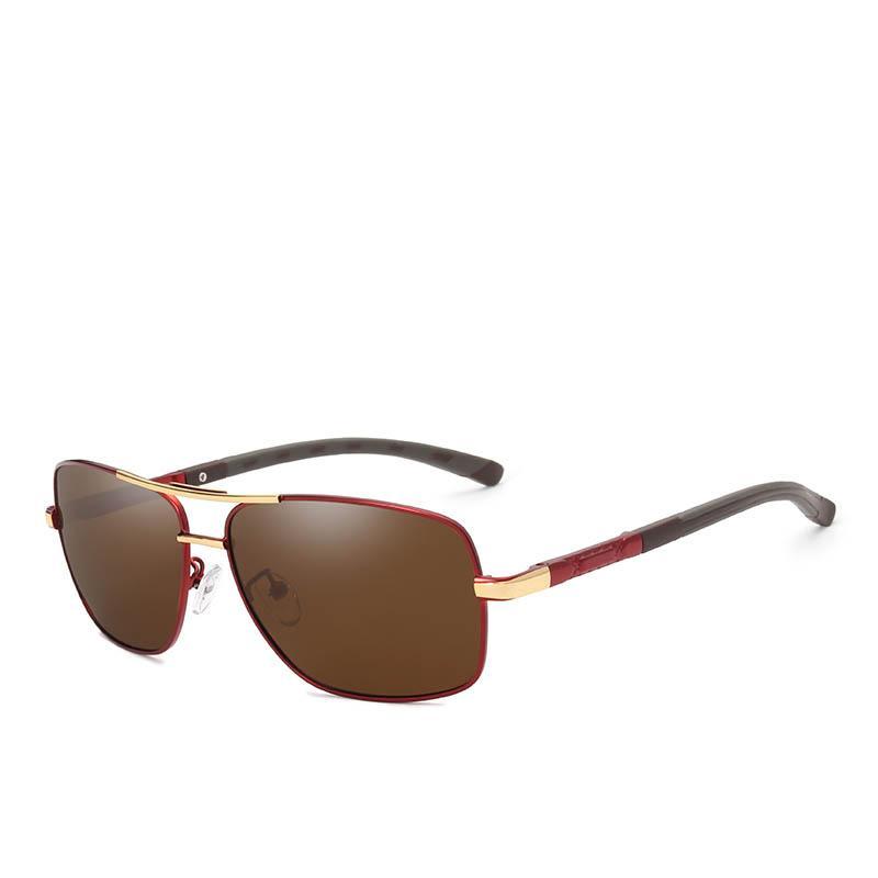 Brand Designer Men's Aluminum Magnesium Sun Glasses Polarized Mirror Lens Male Eyewear Sunglasses For Men
