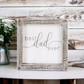 Best Dad Ever Wooden Framed Sign 5x5 Gift For Fathers Day Birthday Home Decor