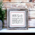 Christmas Wooden Sign 5 Inch Framed Making Spirits Bright Holiday Decor