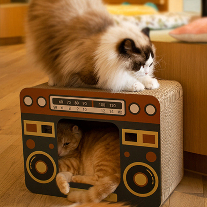 TV Set Household Fashion Scratch Board Cat Litter Box