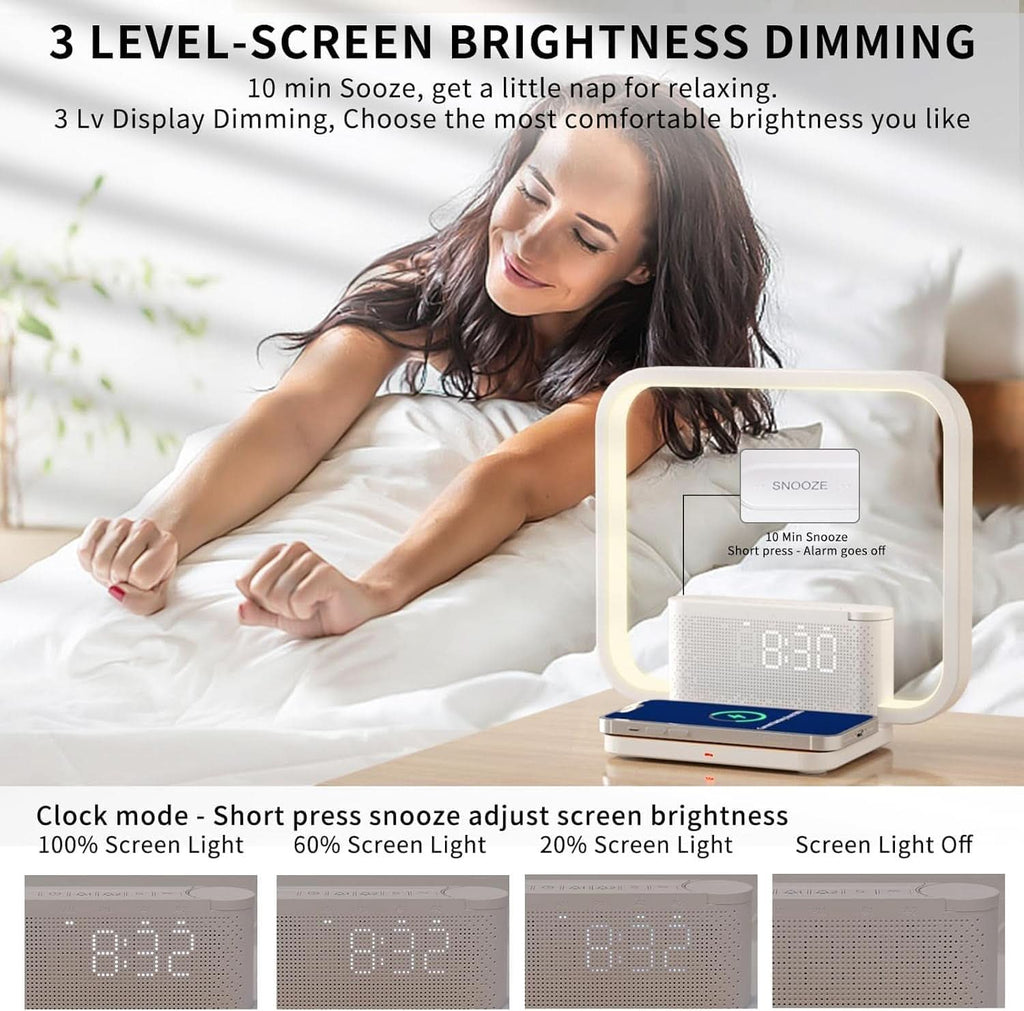 Sunrise Alarm Clock With Wireless Charging Station