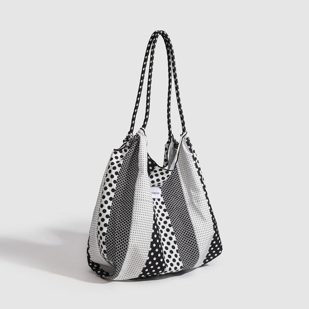 Polka Dot Tote Bag - Versatile & Portable Shoulder Bag, Large-Capacity Environmentally Friendly Hobo Bag for Women