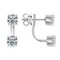 925 Sterling Silver 1ct Moissanite Stud Earrings Unisex Casual Daily