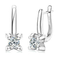 925 Sterling Silver 5mm D-Color Moissanite Huggie Hoop Earrings For Women