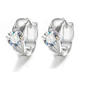 925 Sterling Silver Moissanite Hoop Earrings 0.50ctw Luxury Gifts for Women