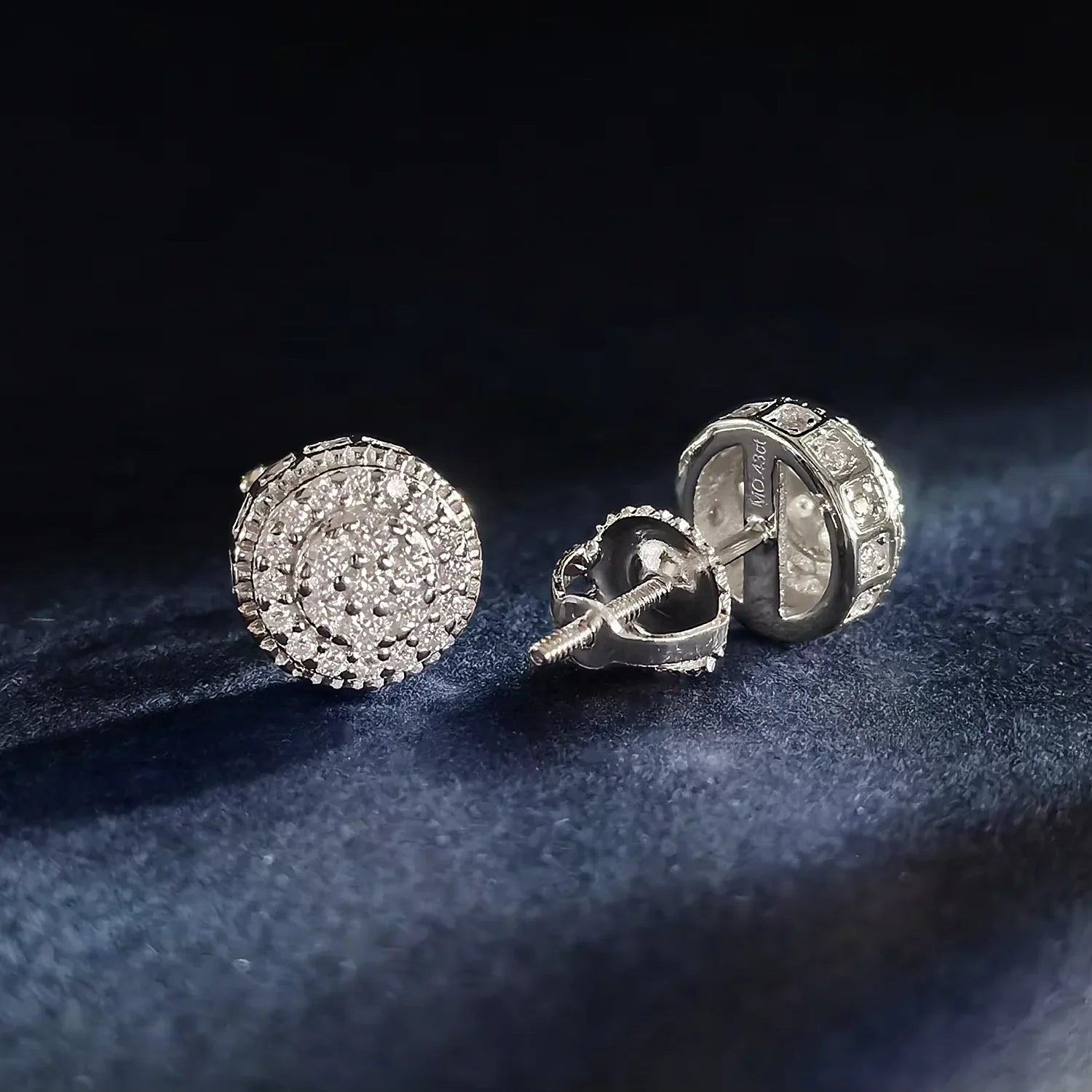925 Sterling Silver Moissanite Round Stud Earrings - Wedding Birthday Gift