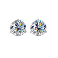 925 Sterling Silver Moissanite Stud Earrings 0.5CT 1CT Women Classic