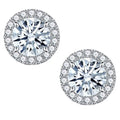 925 Sterling Silver Moissanite Stud Earrings 0.5/1 Ct Round Screw Unisex