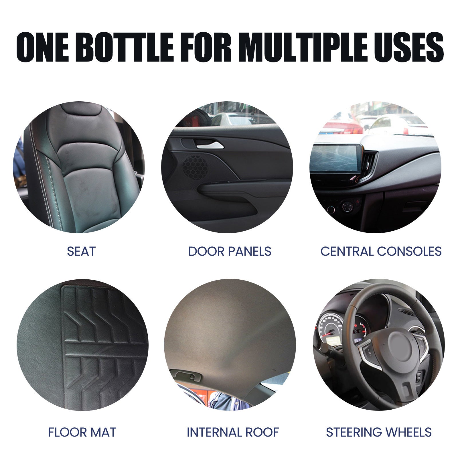 Foam Cleaner, Car Interior Seats Clean Decontamination Bright Refurbishment