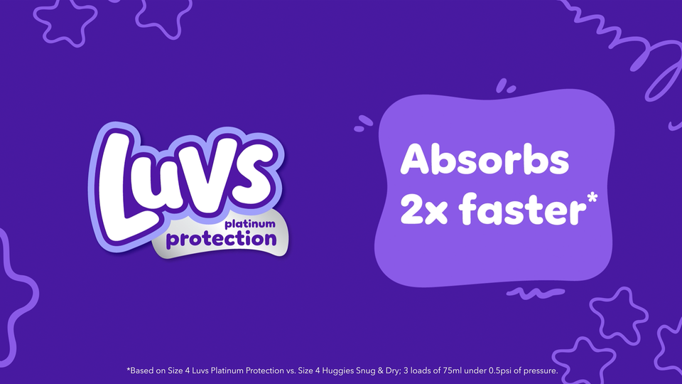 Luvs Platinum Protection Baby Diapers Size 6, 64 Count