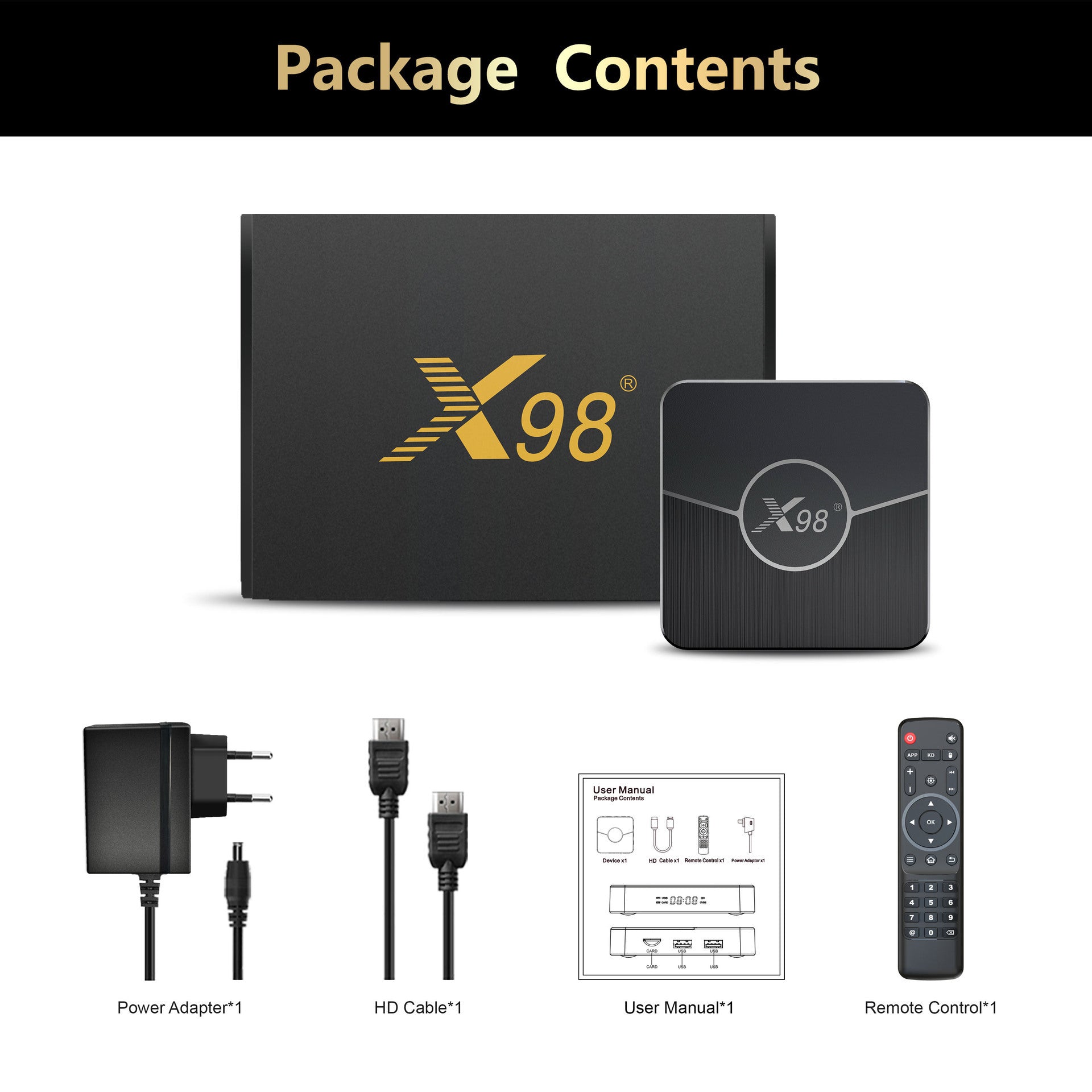 X98plus Set-top 5G Dual-band WiFi Bluetooth 4K Android TV Box