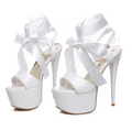 Strappy High Heel Sandals and Lace-Up Shoes