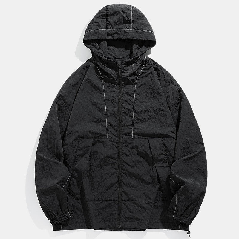 Outdoor Windproof Waterproof Crisp Loose Hoodie Workwear Jacket Coat