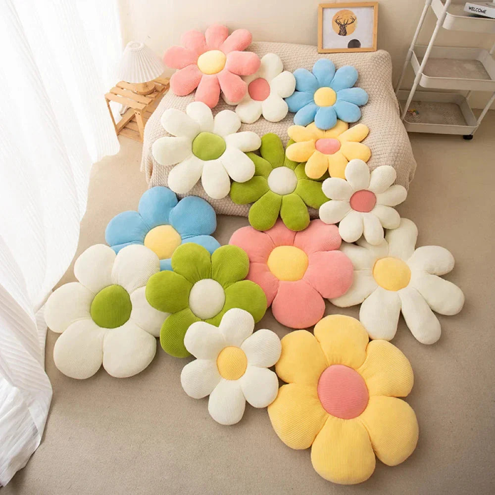 Flower-Shaped Plush Pillow – Cute Anime Cushion for Kids & Office