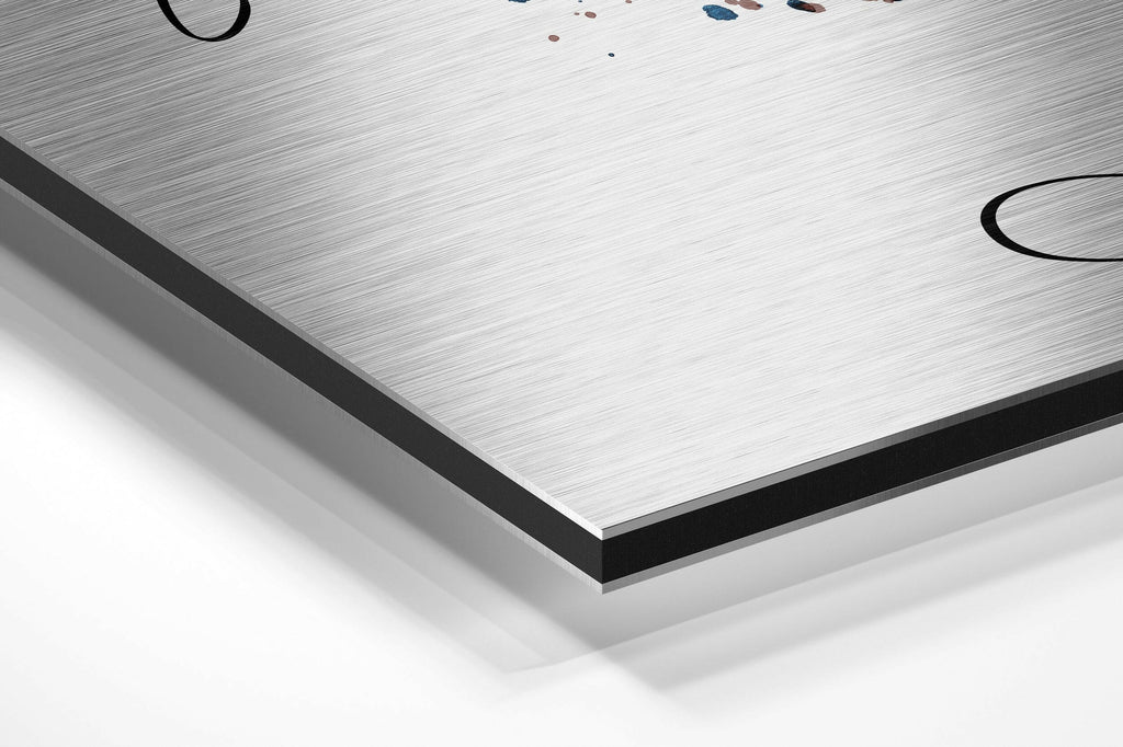 Line Art Brushed Aluminium Dibond Wall Art