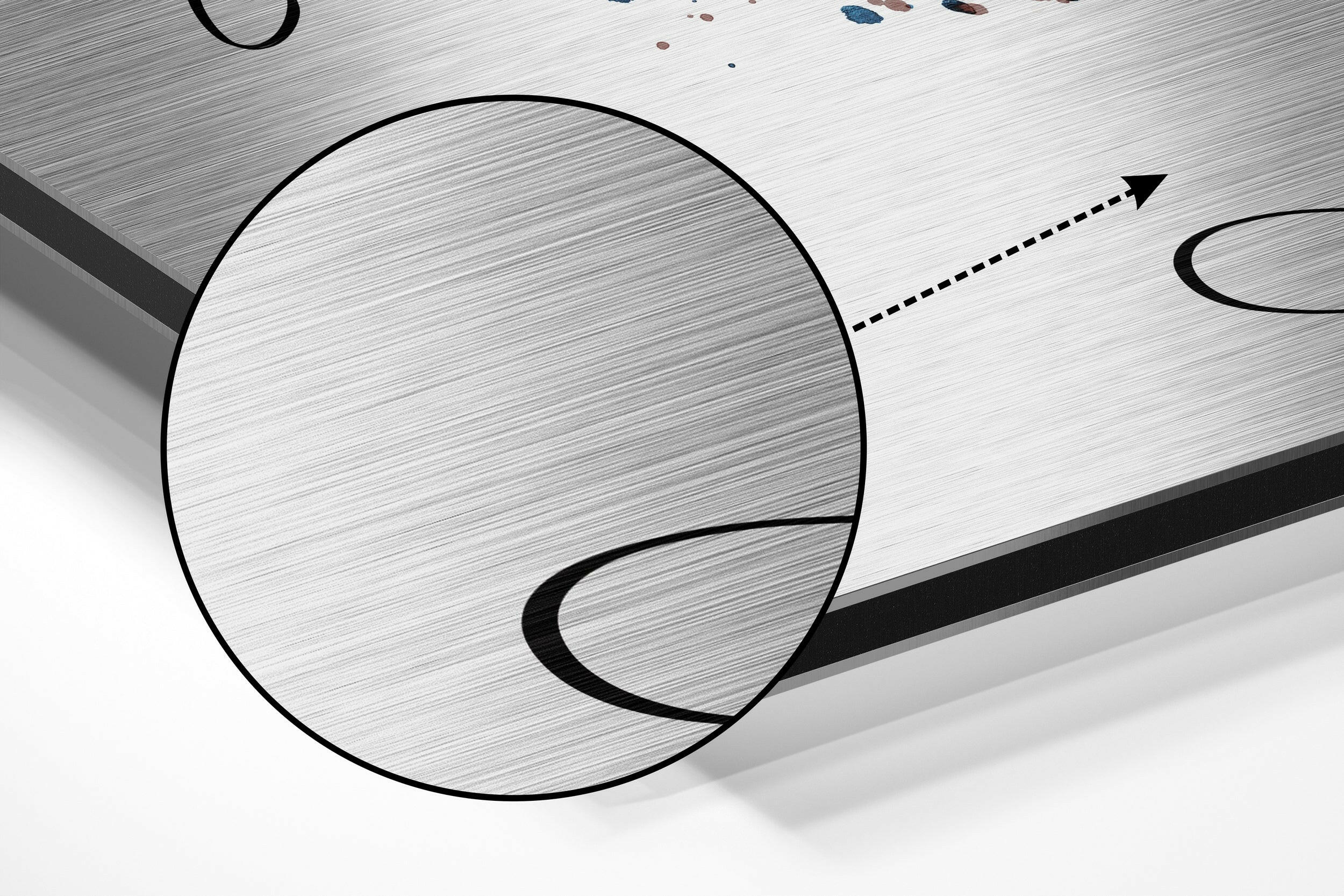 Line Art Brushed Aluminium Dibond Wall Art