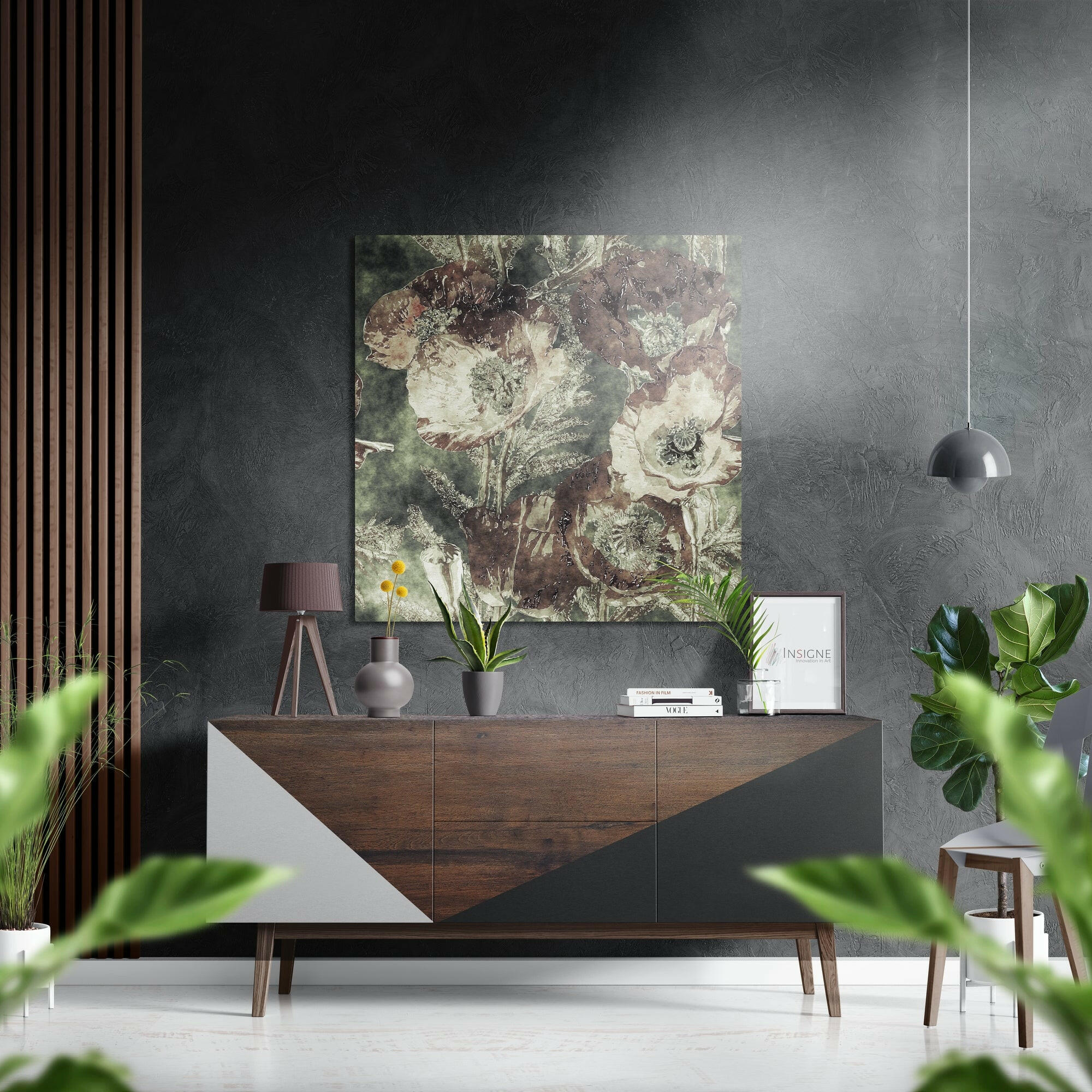 Flower Brushed Aluminium Dibond Wall Art