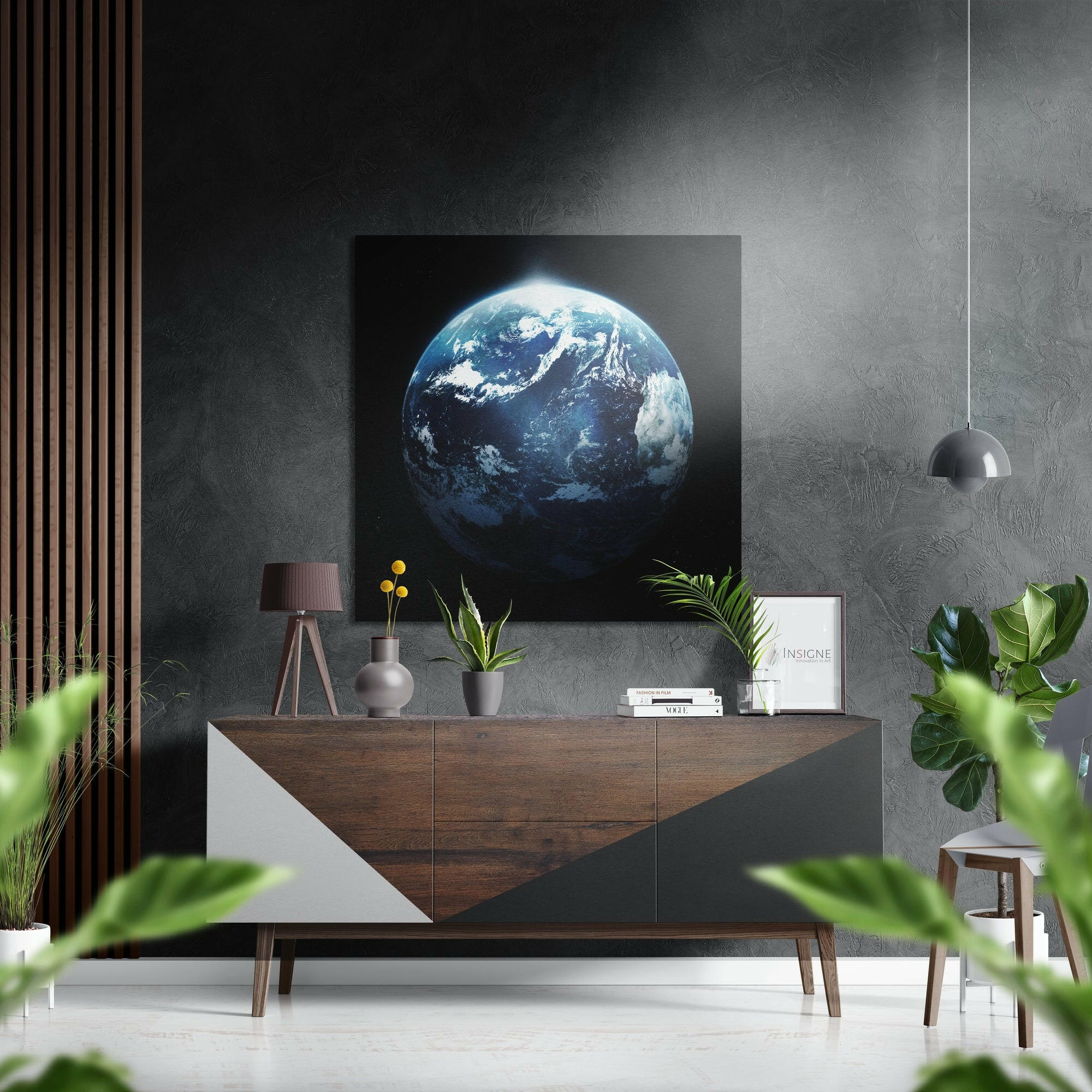 Earth Brushed Aluminium Dibond Wall Art