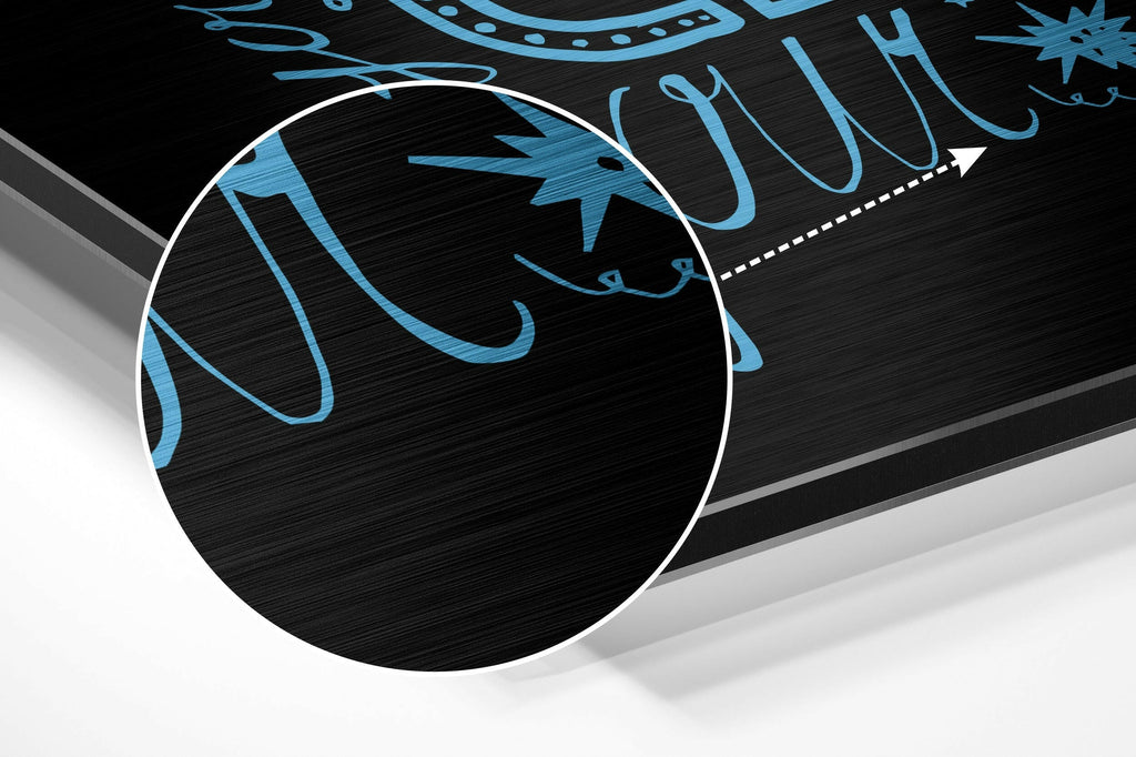 Change Your Thoughts Brushed Aluminium Dibond Wall Art