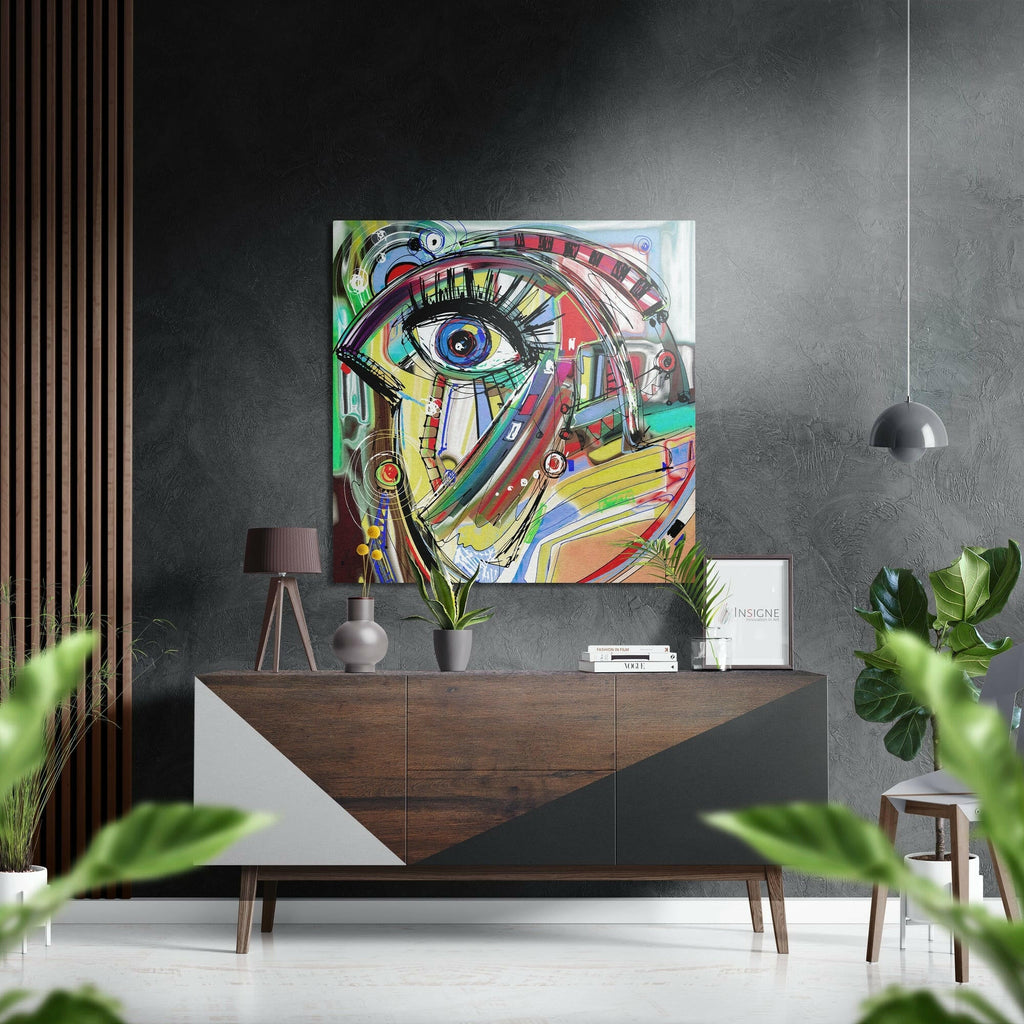 Picasso Style Brushed Aluminium Dibond Wall Art