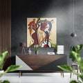 Picasso Style Brushed Aluminium Dibond Wall Art