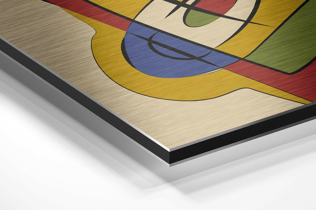 Picasso Style Brushed Aluminium Dibond Wall Art