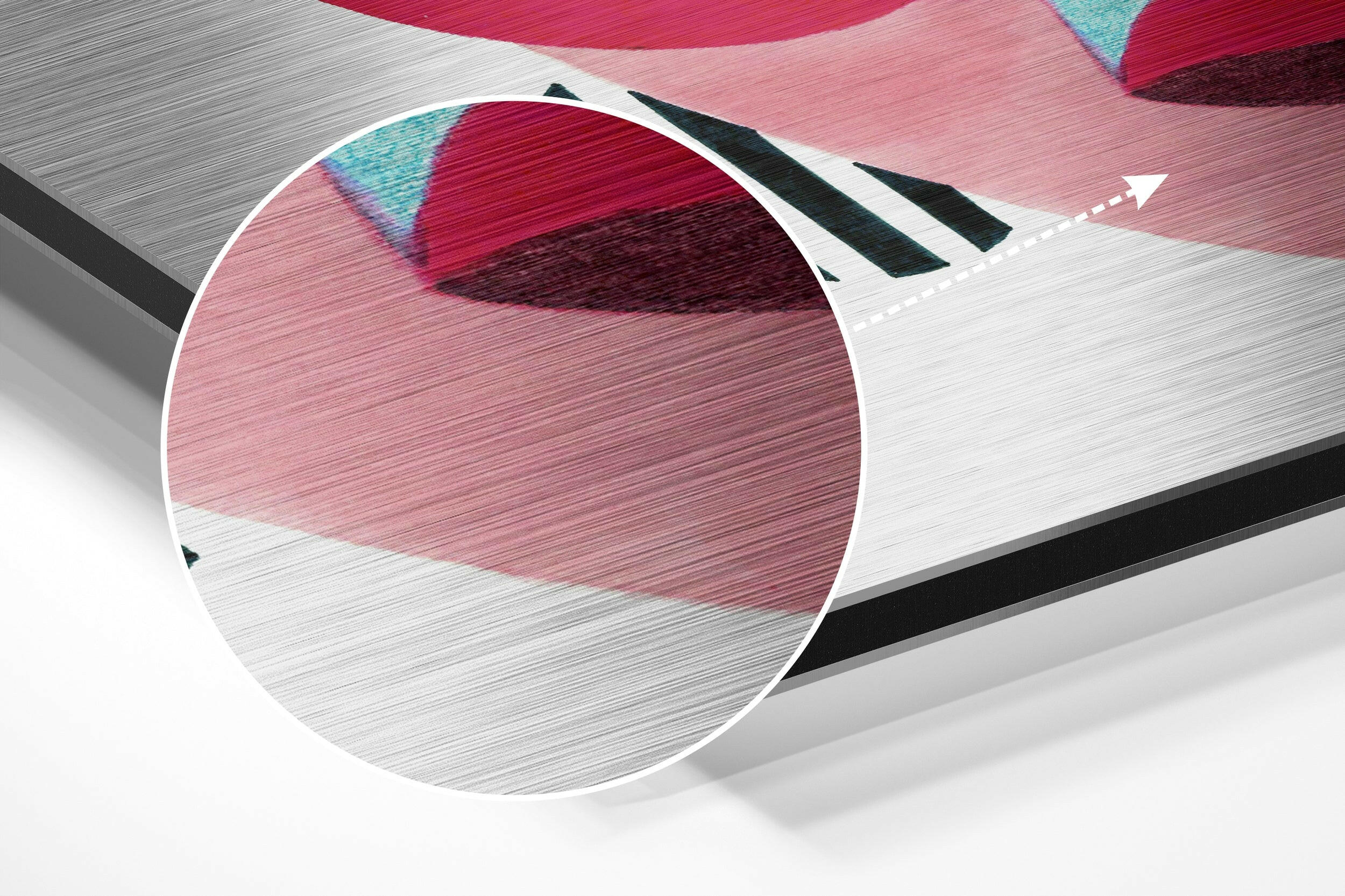 Picasso Style Brushed Aluminium Dibond Wall Art