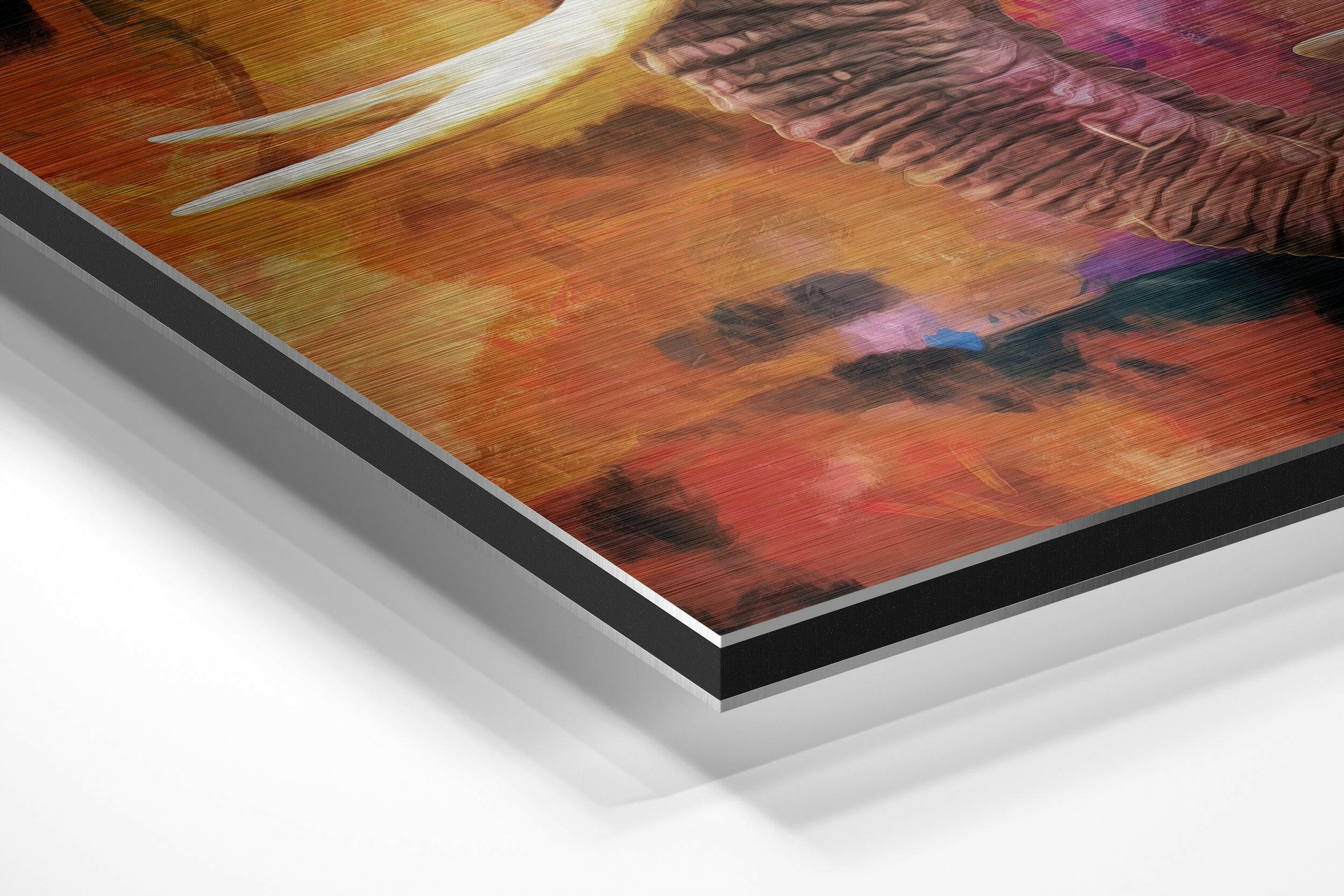 Elephant Brushed Aluminium Dibond Wall Art