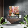 Autumn in Forest Brushed Aluminium Dibond Wall Art