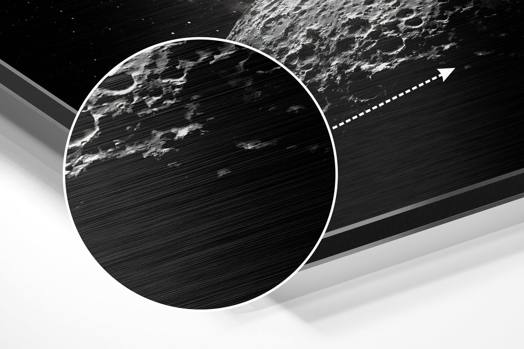 Moon Brushed Aluminium Dibond Wall Art