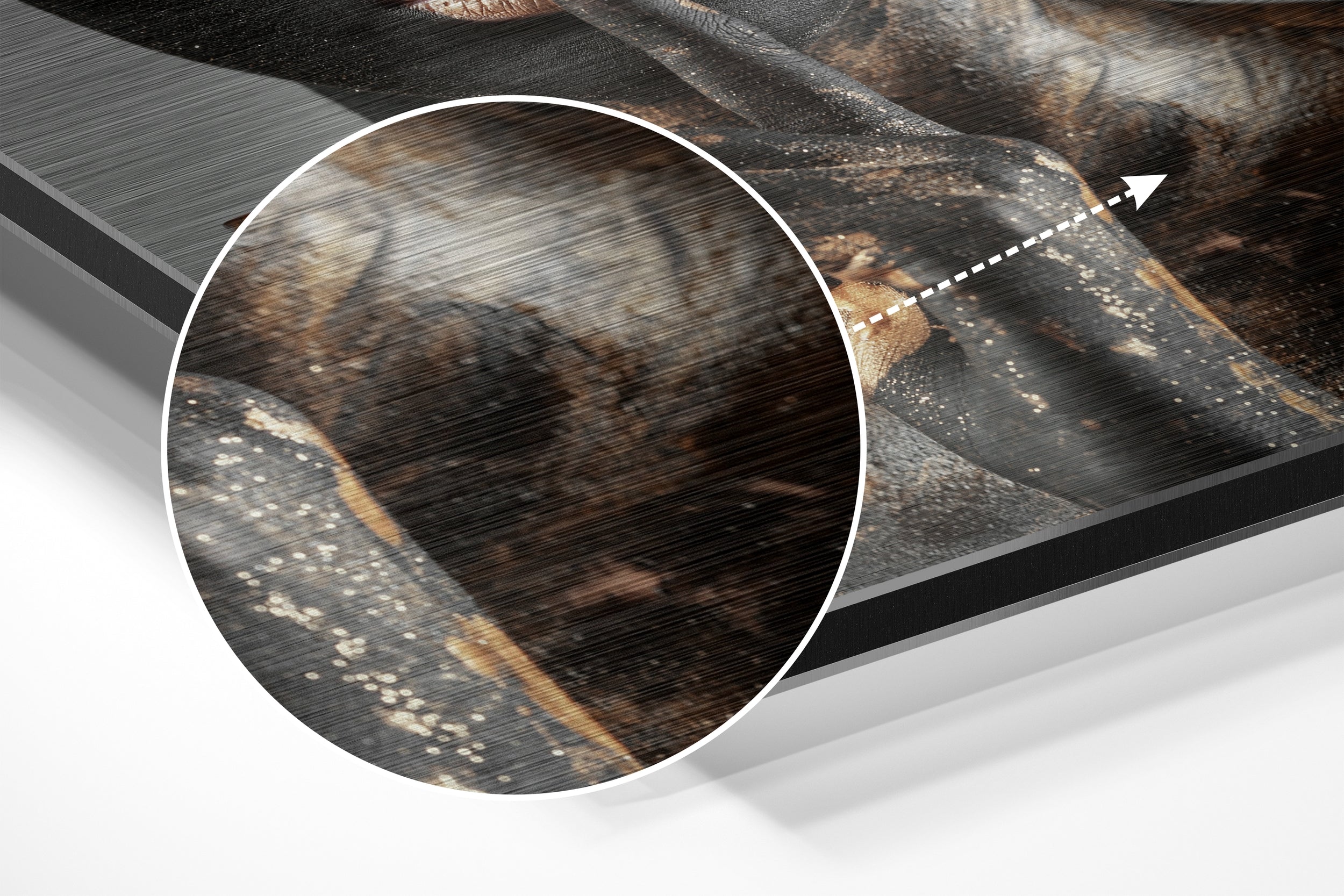 Women Brushed Aluminium Dibond Wall Art