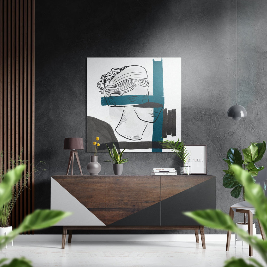Line Art Brushed Aluminium Dibond Wall Art