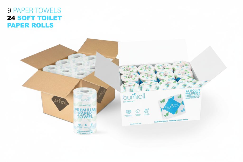 9 Paper Towels & 24 Soft Toilet Rolls - Popular Bundle