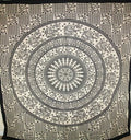 Black Elephant Chakra Mandala Tapestry Wall Hanging