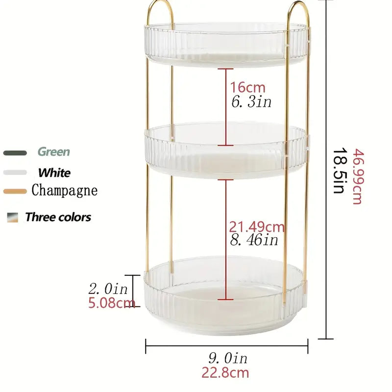 NNETM 360° Rotating Skincare, Perfume & Beauty Organiser