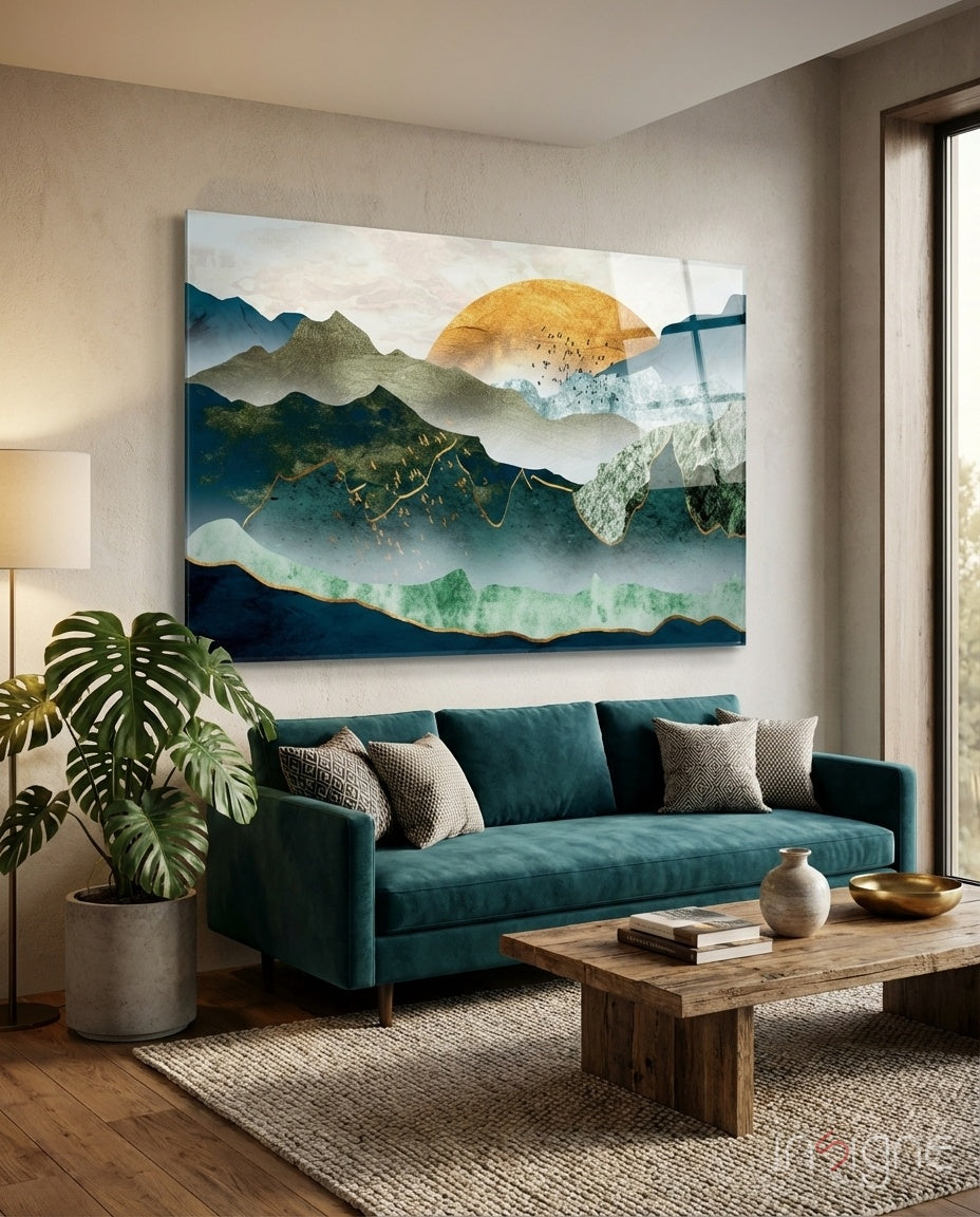 Sunrise Glass Wall Art