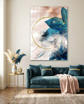 Abstract Flower Glass Wall Art
