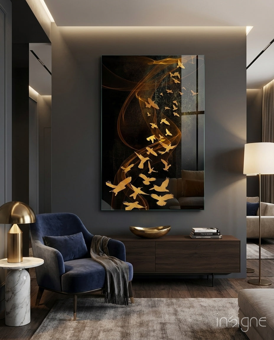 Birds Glass Wall Art