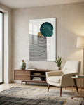 Abstract Shapes Glass Wall Art