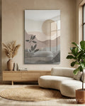 Small Leaves Glass Wall Art