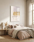 Abstract Shapes Glass Wall Art