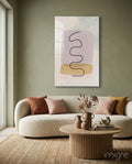 Abstract Shapes Glass Wall Art