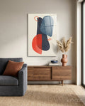 Abstract Shapes Glass Wall Art