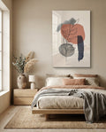 Abstract Shapes Glass Wall Art