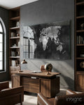 World Map Glass Wall Art