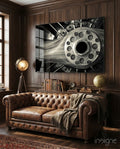 Wheel Glass Wall Art