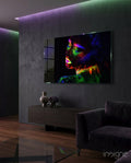 Neon Woman Glass Wall Art
