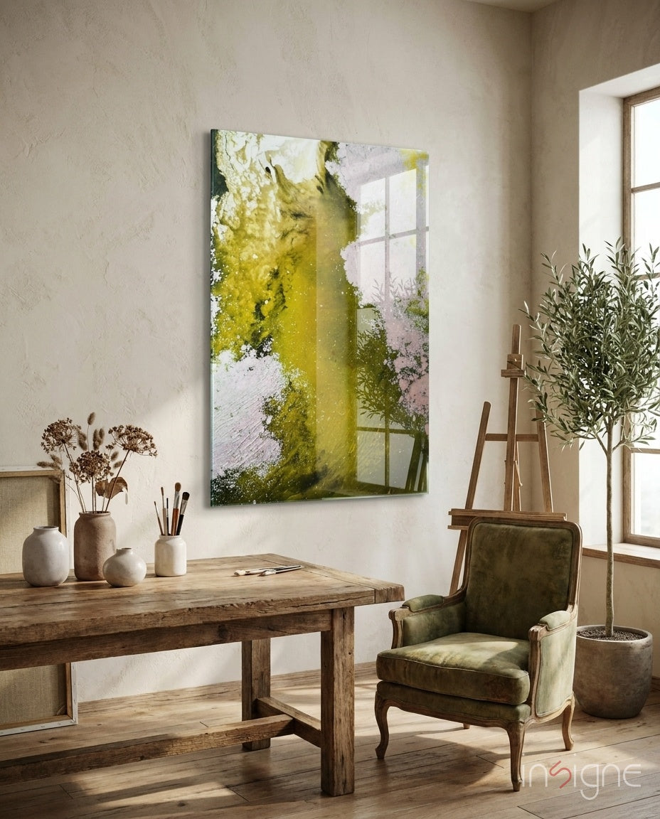 Colors of Abstraction Glass Wall Art