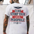 "Curb Stomp" Anti-Predator Graphic Tee – Bold Statement Streetwear